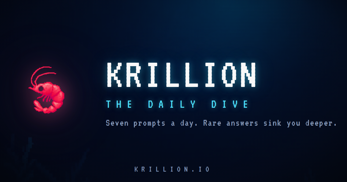 Official Krillion Daily Dive Trivia Game from krillion.io